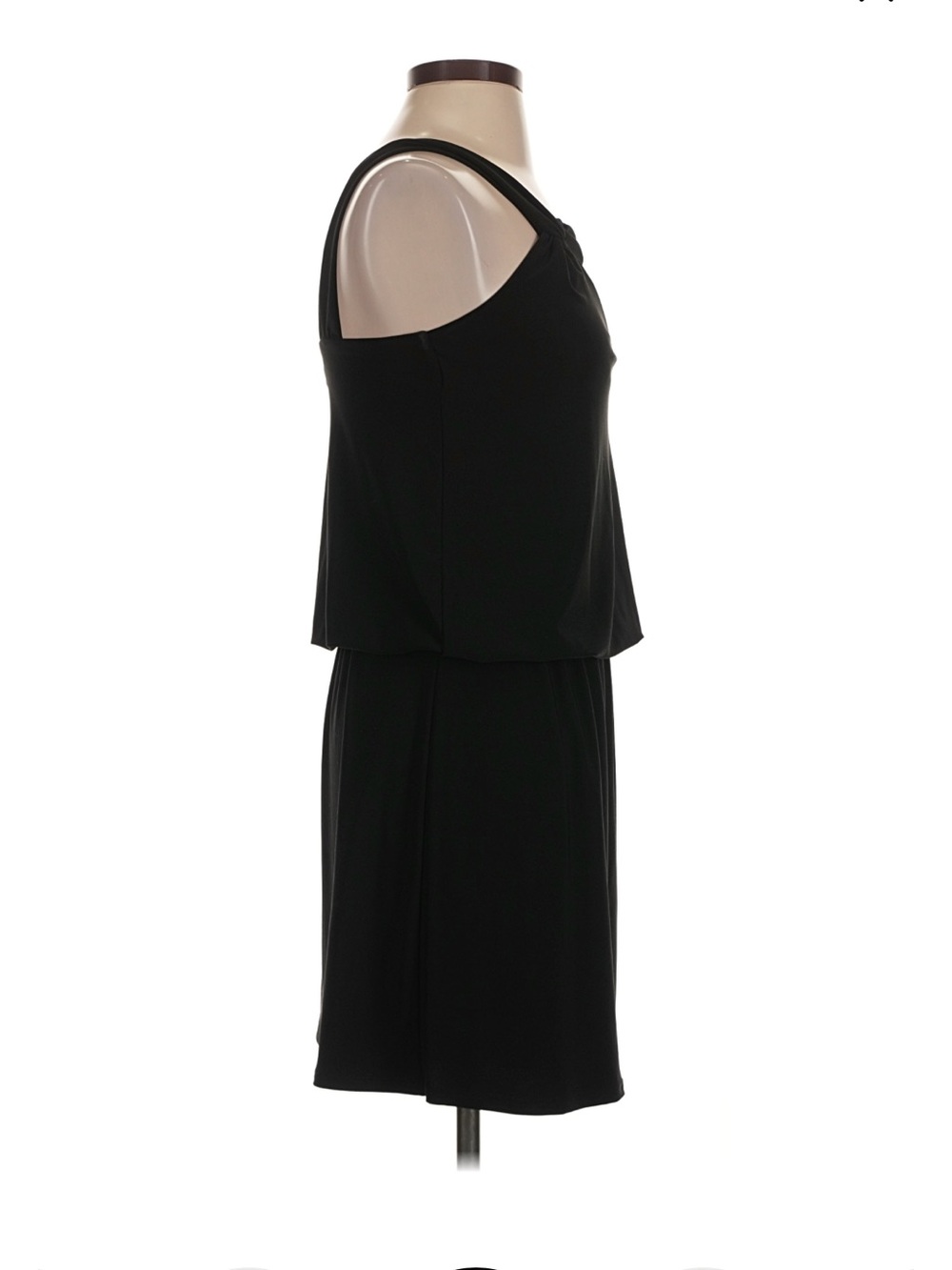 White House Black Market Black One-Shoulder Draped Dress - Picture 4 of 8